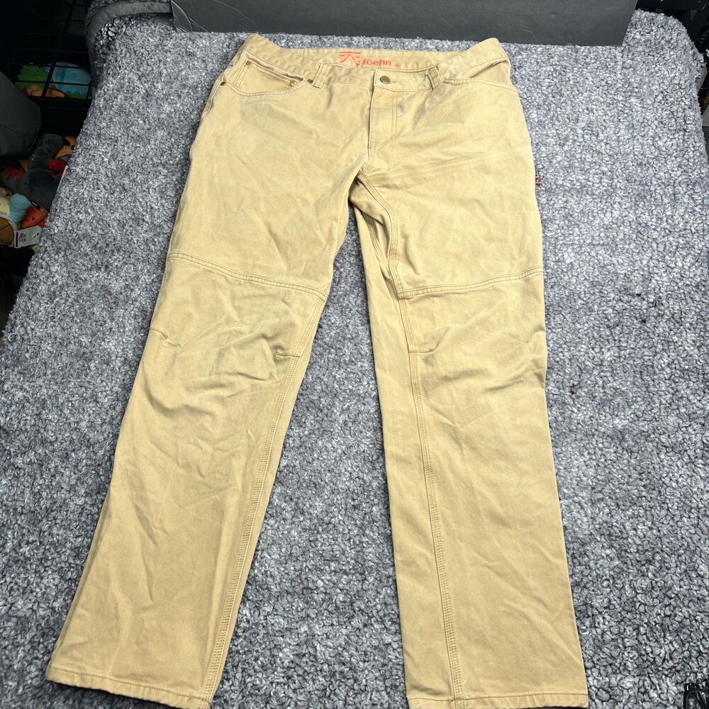 Foehn Tech Pants Mens 36 Tan Cargo Tech Straight Leg 28” Inseam GUC
